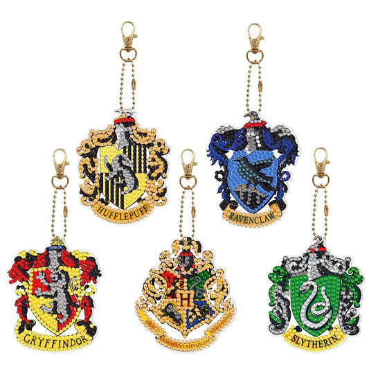 Harry Potter 5pcs DIY Diamond Painting Keychains
