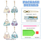 6pcs DIY Flower Bag Diamond Painting Keychains Package