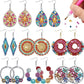 8Pcs DIY Mandala Diamond Painting Earrings Kit