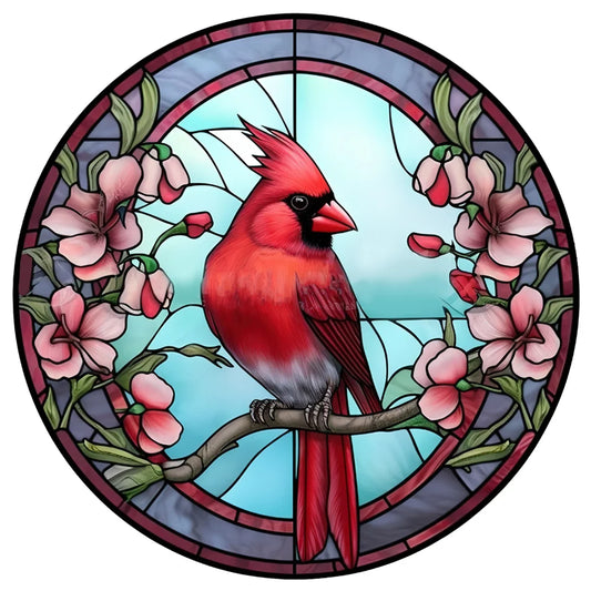 Diamond Painting - Full Round / Square - Stained Glass Cardinal A