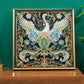 AB Drill Luxurious Polyester Cloth Diamond Painting - Crystal Rhinestone - The Graceful Crane 50*50cm