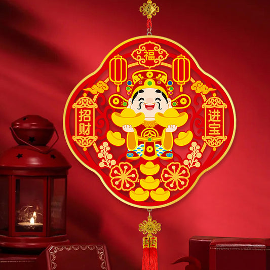 Colgante de pintura de diamantes enmarcado del Año Nuevo Lunar - ZHAO CAI JIN BAO