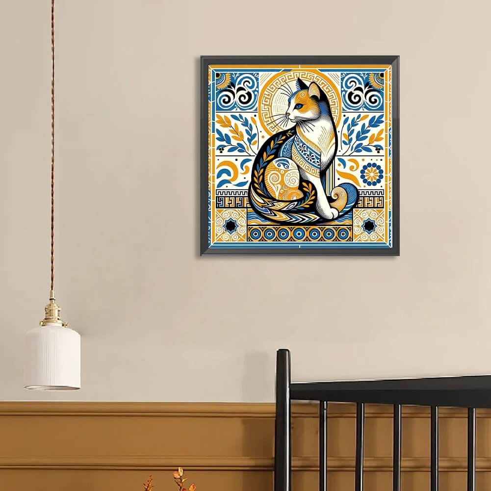 Abstract Cat Diamond Painting