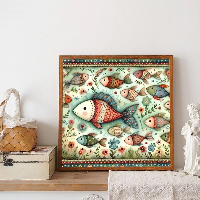 Abstract Fish Diamond painting