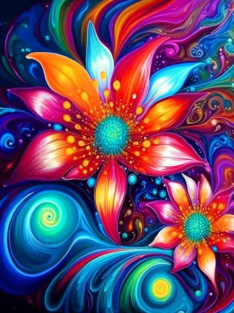 5D DIY Diamond Painting - Full Round / Square - Abstract Flower