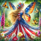 angel in flag dress diamond art kit