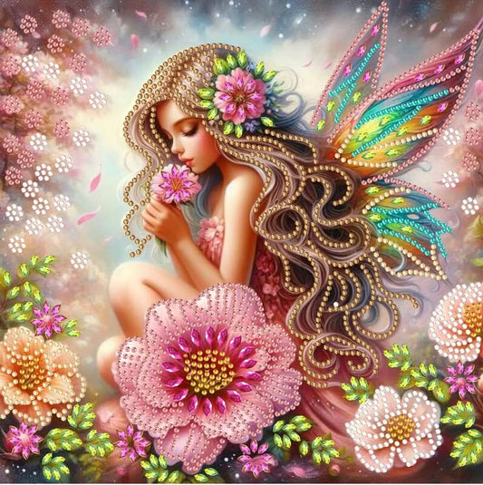 Angel In Flowers Part drilll diamond painting