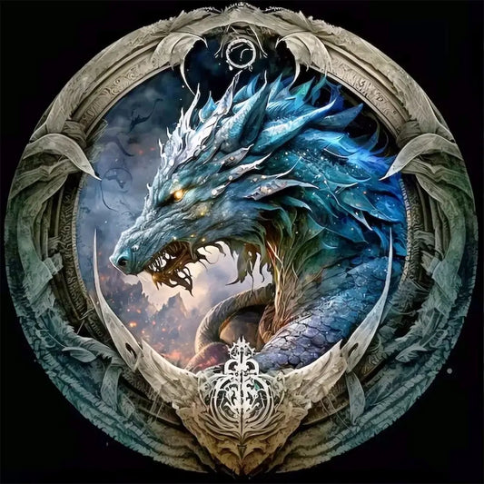 5D DIY Diamond Painting Kit - Full Round / Square - Angry Flying Dragon