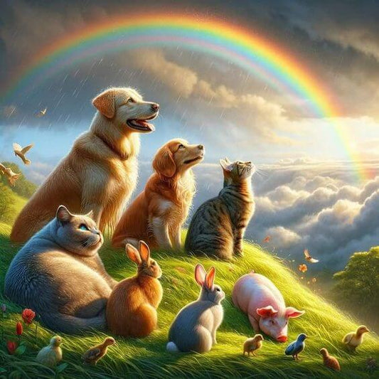 Animals Under Rainbow Diamond Painting