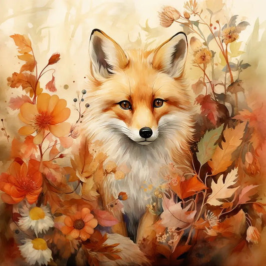 autumn fox diamond art
