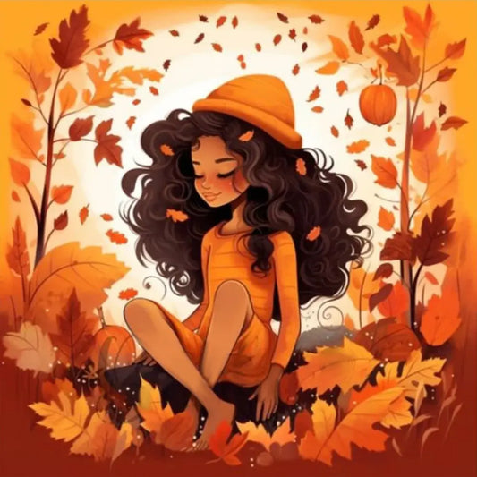 Autumn Girl Diamond Art Kit