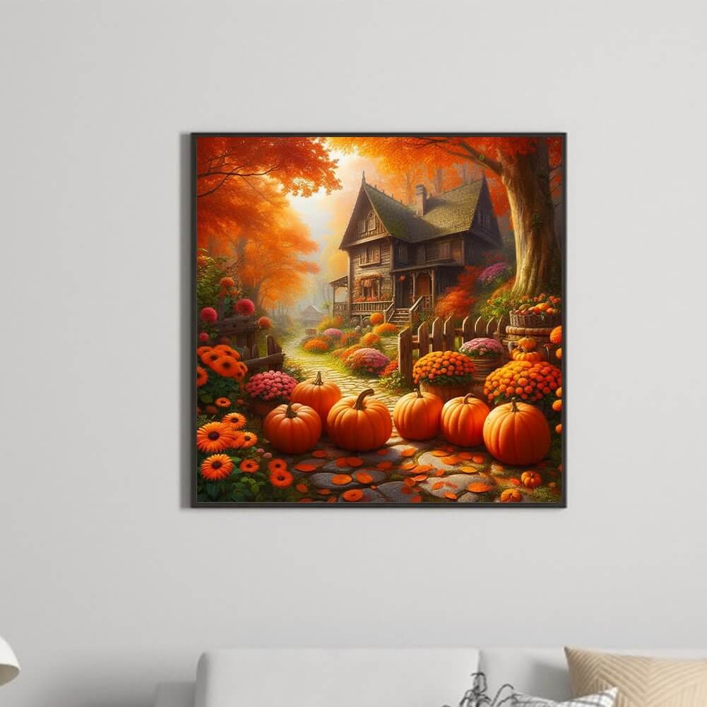 autumn house diamond painting