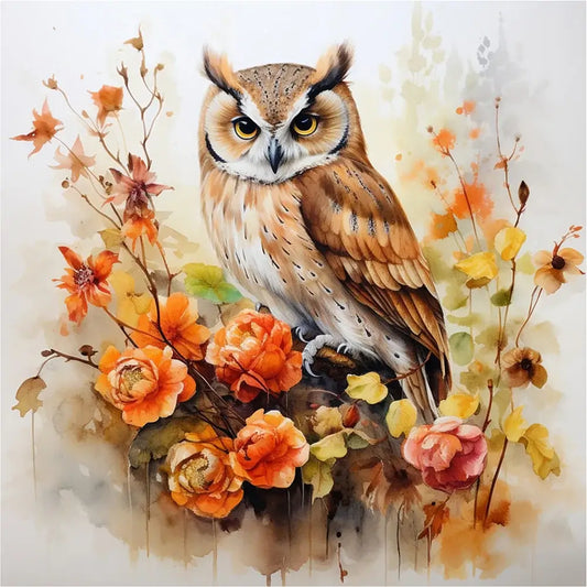 autumn owl diamond art kit