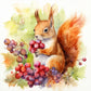 autumn squirrel diamond painting