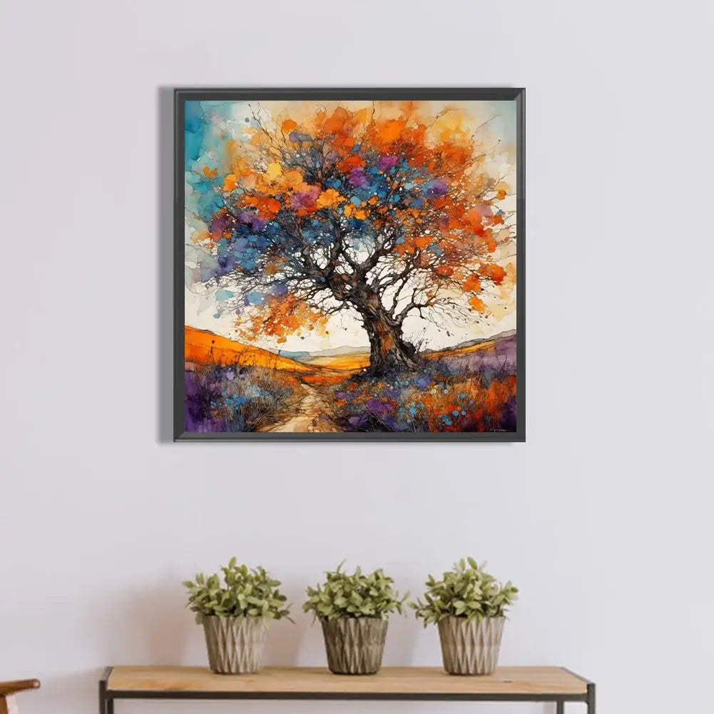 autumn tree diamond art