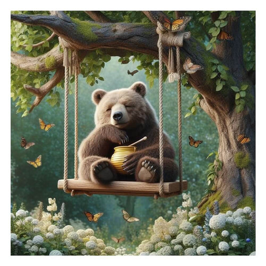 Bear On Swing 5D DIY Diamond Painting