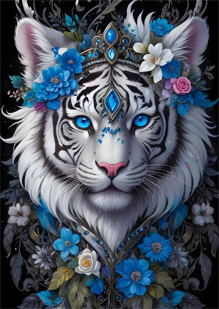 5D DIY Beautiful Tiger  Diamond Painting