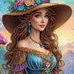 Beauty In Hat Special Diamond Art Kit