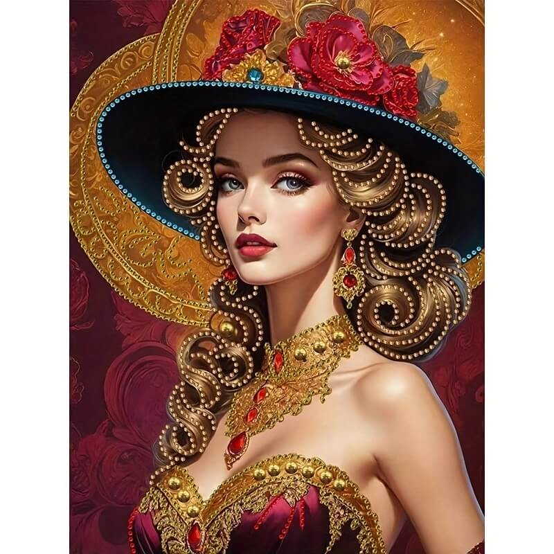 beauty in red diamond art kit
