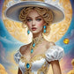 Beauty In White Hat Diamond Art Kit