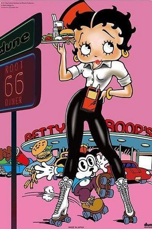 Betty Boop Drive In Diner Diamond Painting