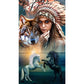 Diamond Painting - Full Round / Square - Indian Woman Wolf Horses (50*90cm)
