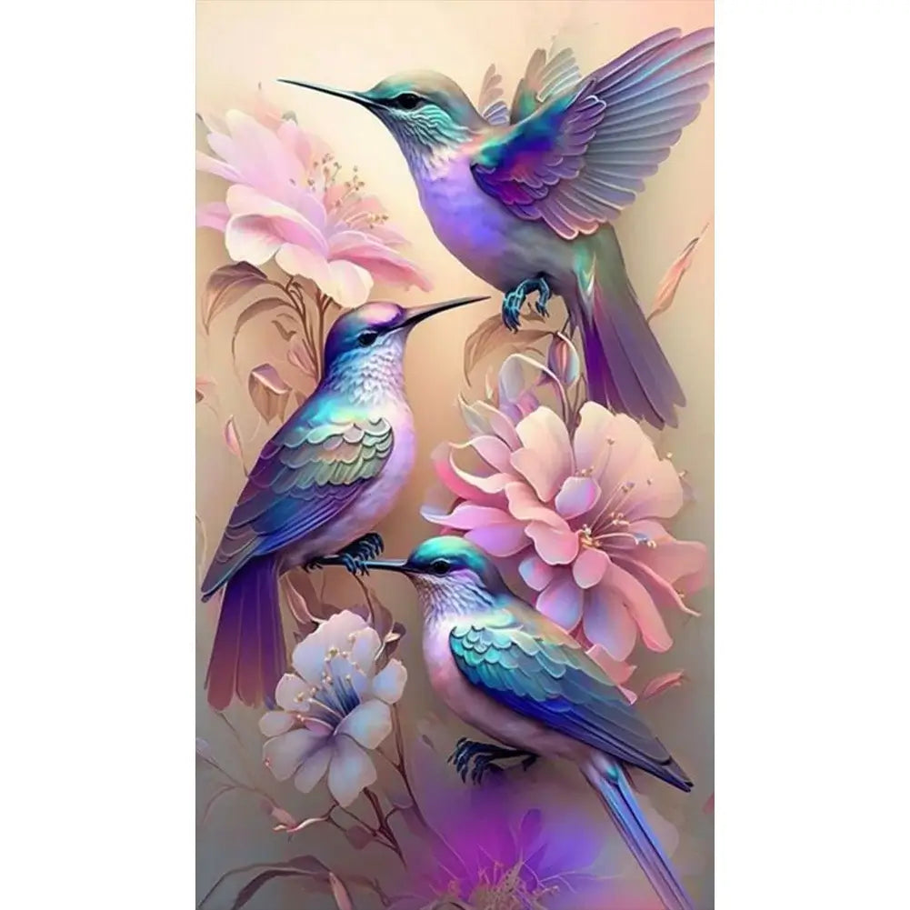 Diamond Painting - Full Round / Square - Birds & Flowers (40*70cm)