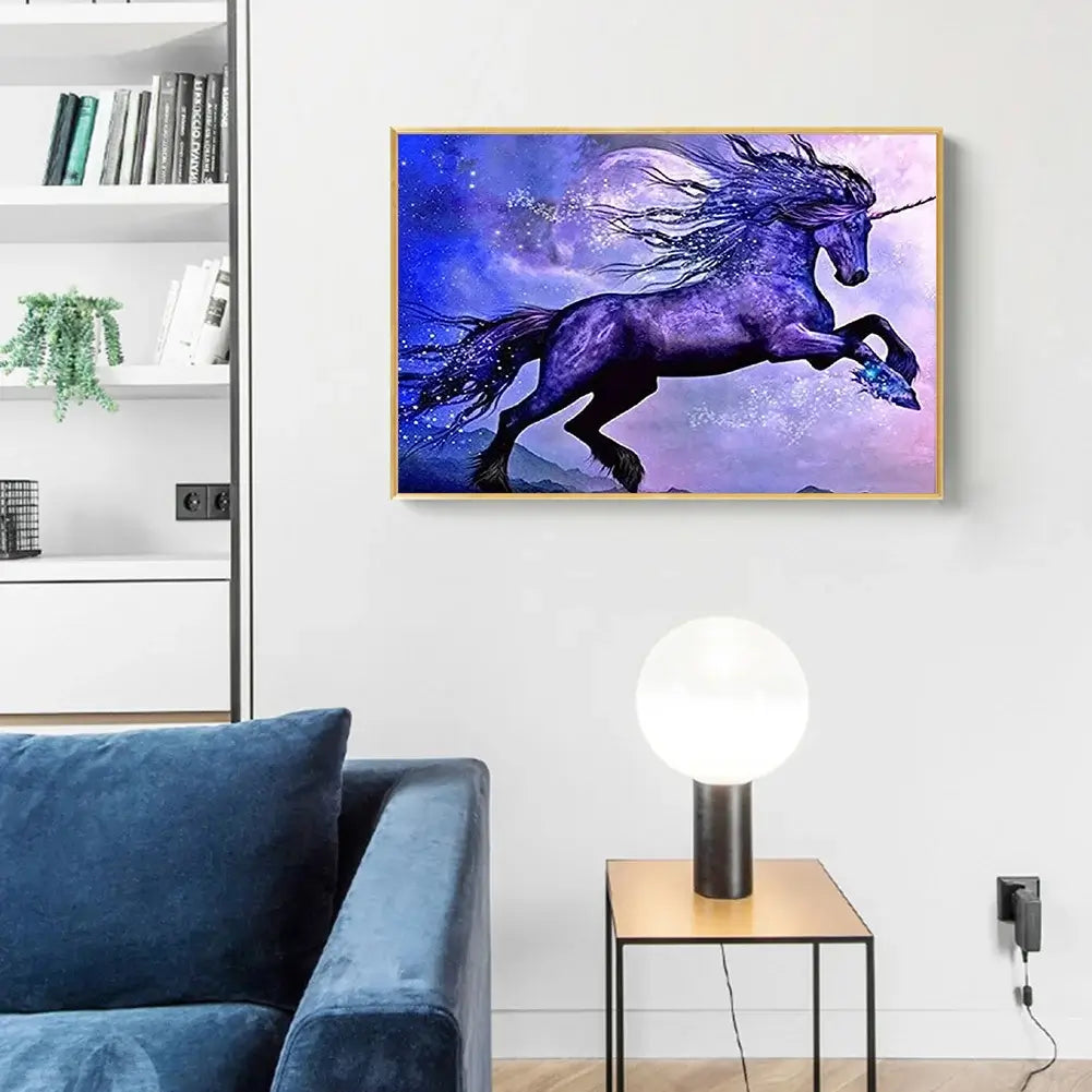 Black Unicorn 5D DIY Diamond Painting