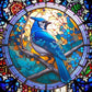 Blue Bird Stained Glass Diamond Painting