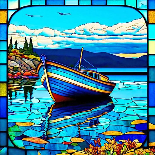 Boat Stained Glass Diamond Painting