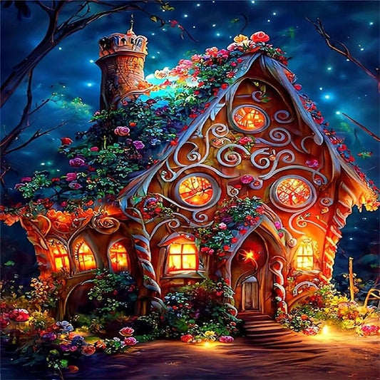 5D DIY Diamond Painting Kit - Full Round / Square - Candy House