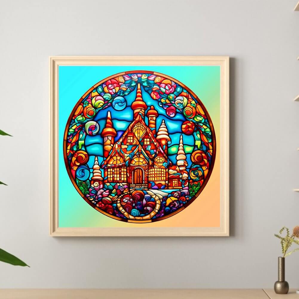 Stained Glass Candy House 5D DIY Diamond Painting