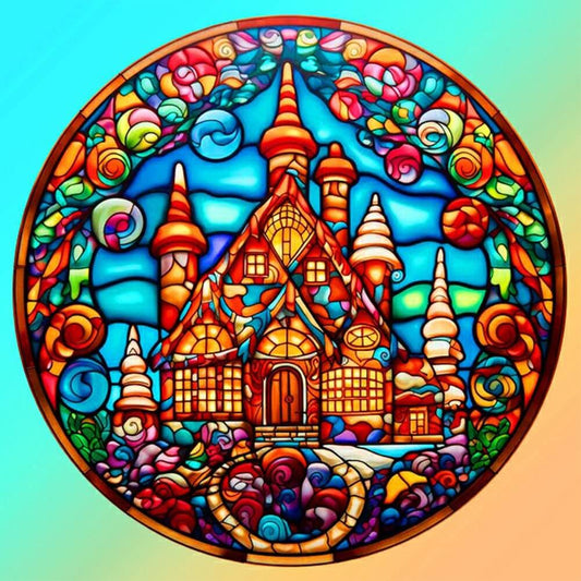 Stained Glass Candy House 5D DIY Diamond Painting Kit