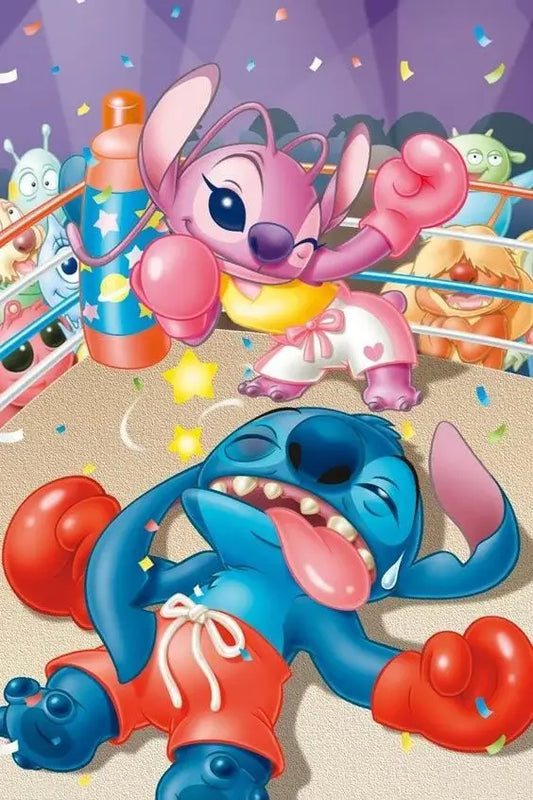 Cartoon Stitch Boxing diamond art