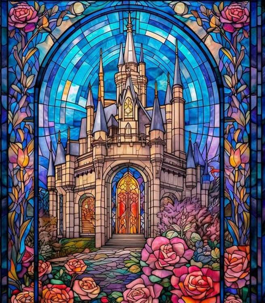 Castle Stained Glass 5D DIY Diamond Painting