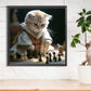 Cat Play Chess 5D DIY Cartoon Diamond Painting Kit