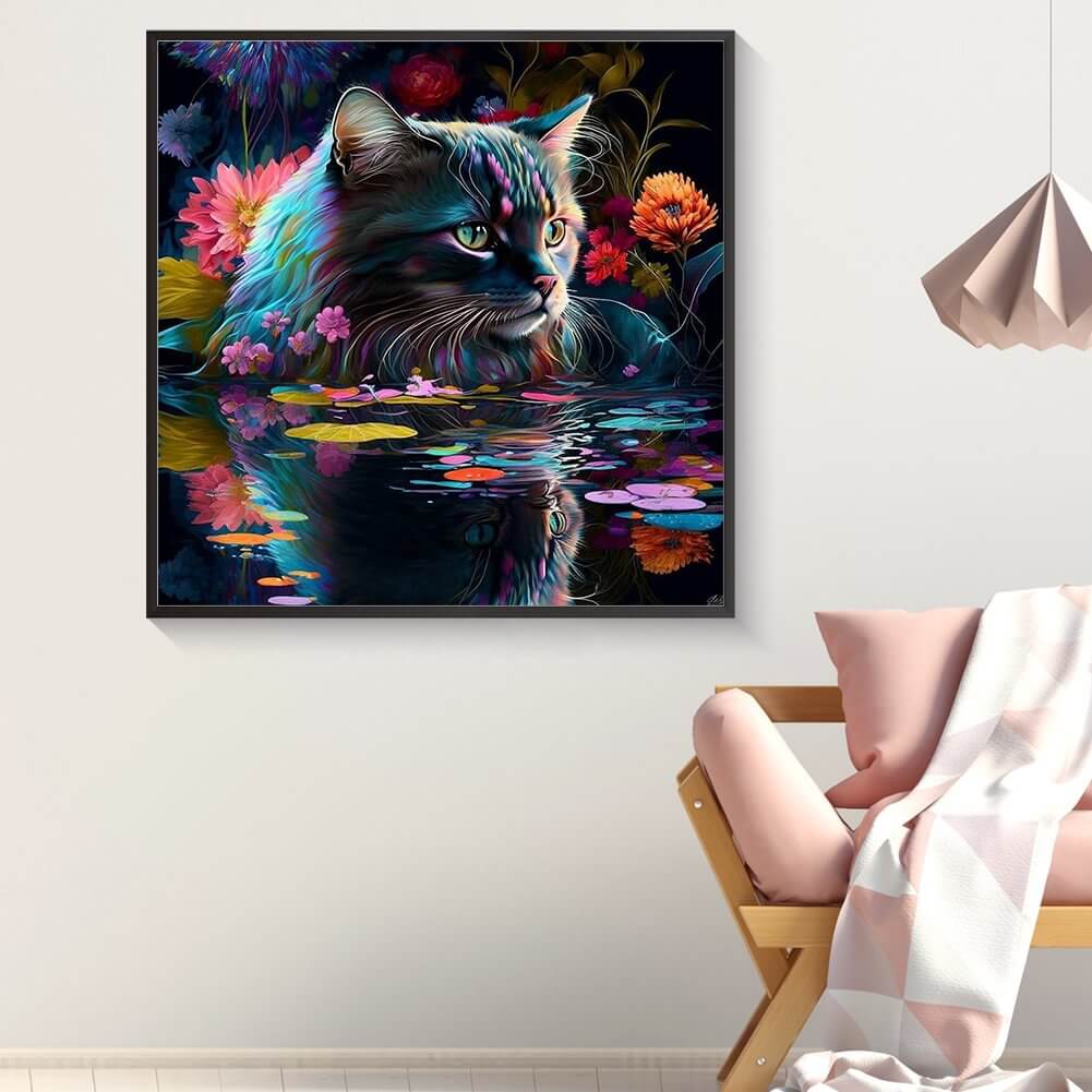 Swimming Cat 5D DIY Diamond Painting