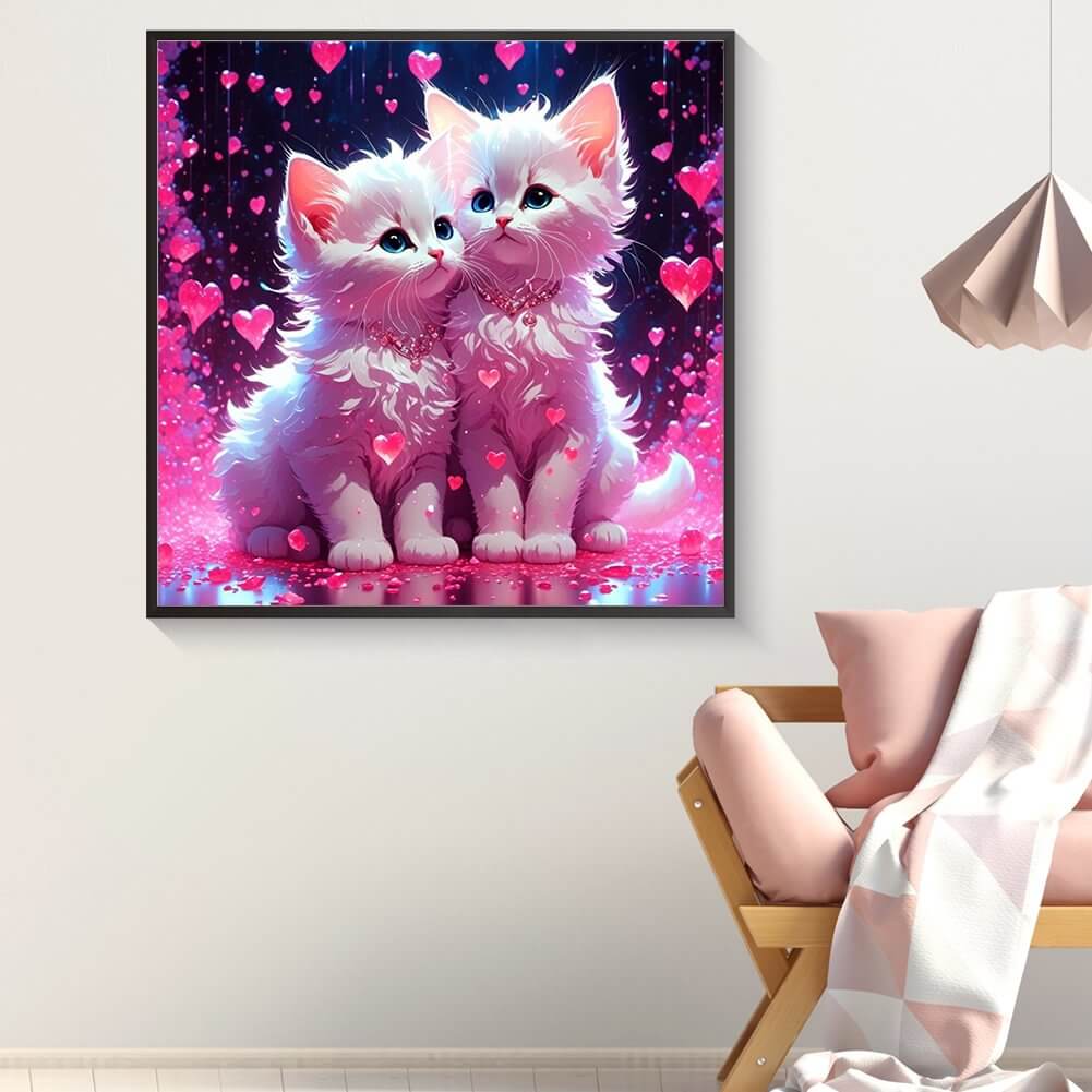 Cats & Hearts 5D DIY Diamond Painting Kit