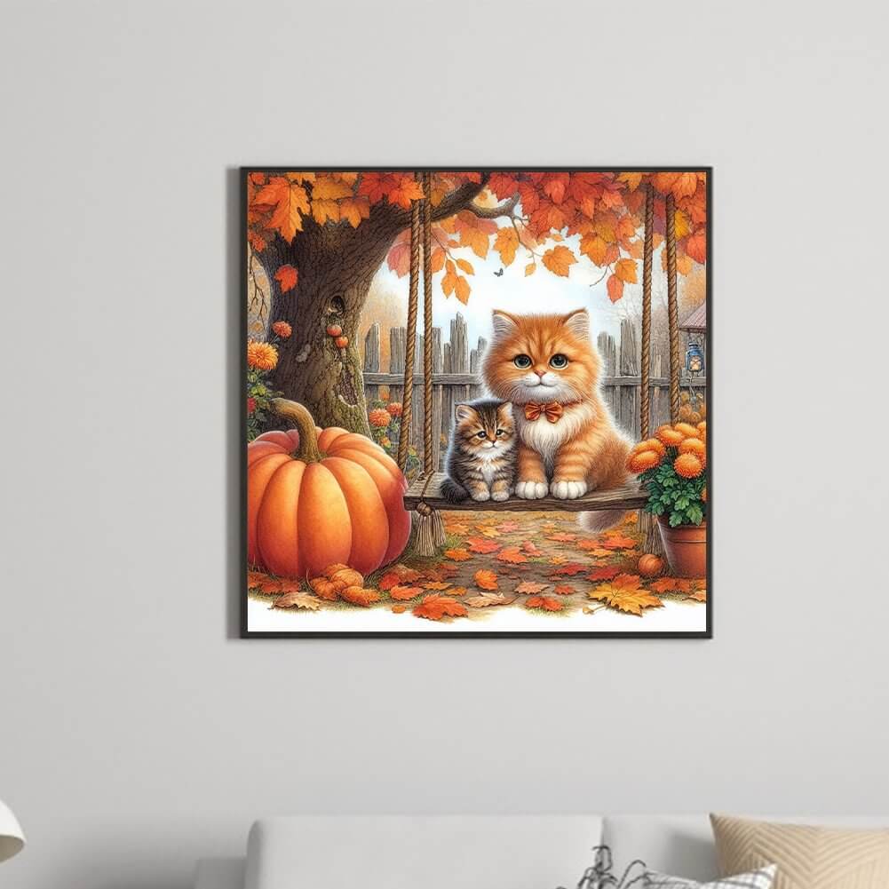 cats swing diamond art