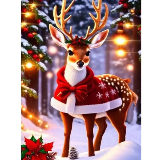 Christmas Deer 5D DIY Halloween Diamond Painting