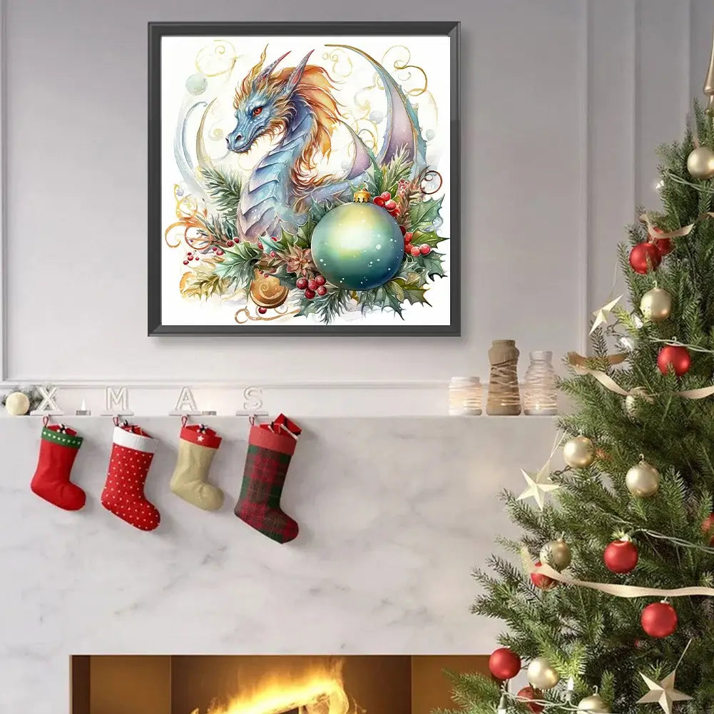 christmas dragon diamond painting kit