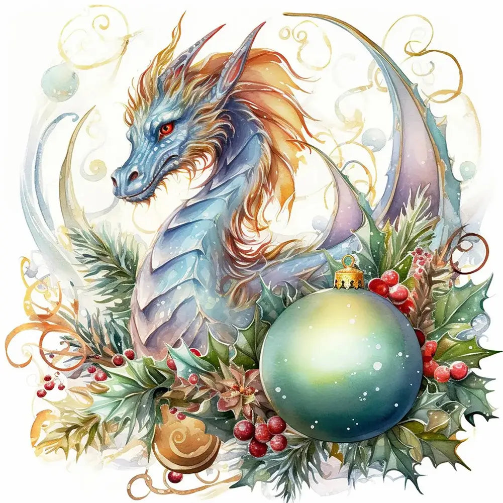 christmas dragon diamond painting