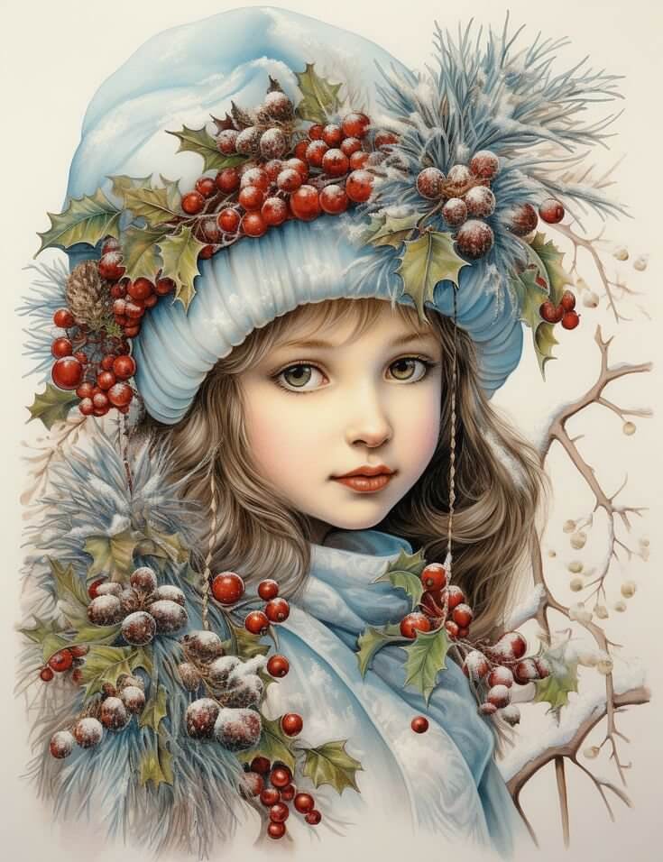 Christmas Girl Diamond Art Kit