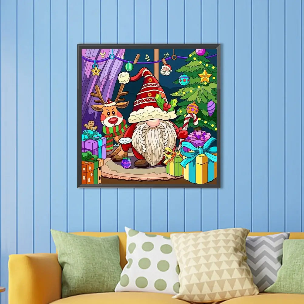  Gnome with Gifts 5D DIY Christmas Diamond Painting
