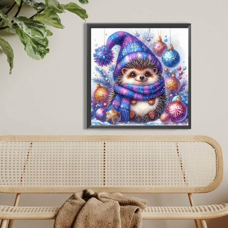 Christmas Hedgehog Diamond Art