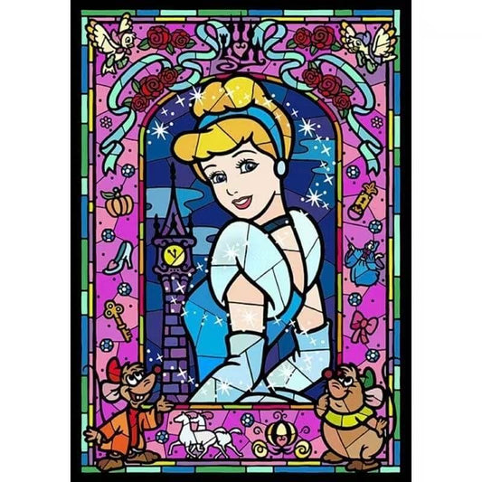 Cinderella Stained Glass Diamond Painting