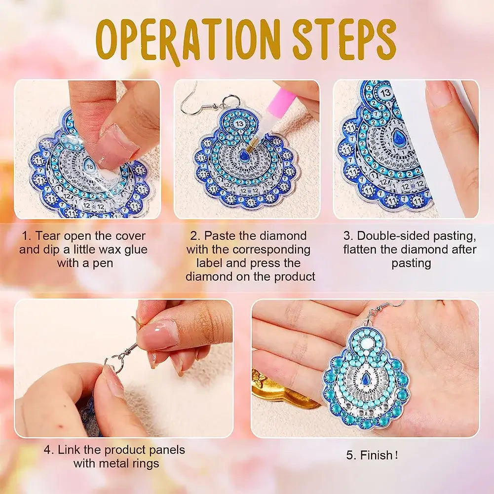 Diamond Painting earing operation steps