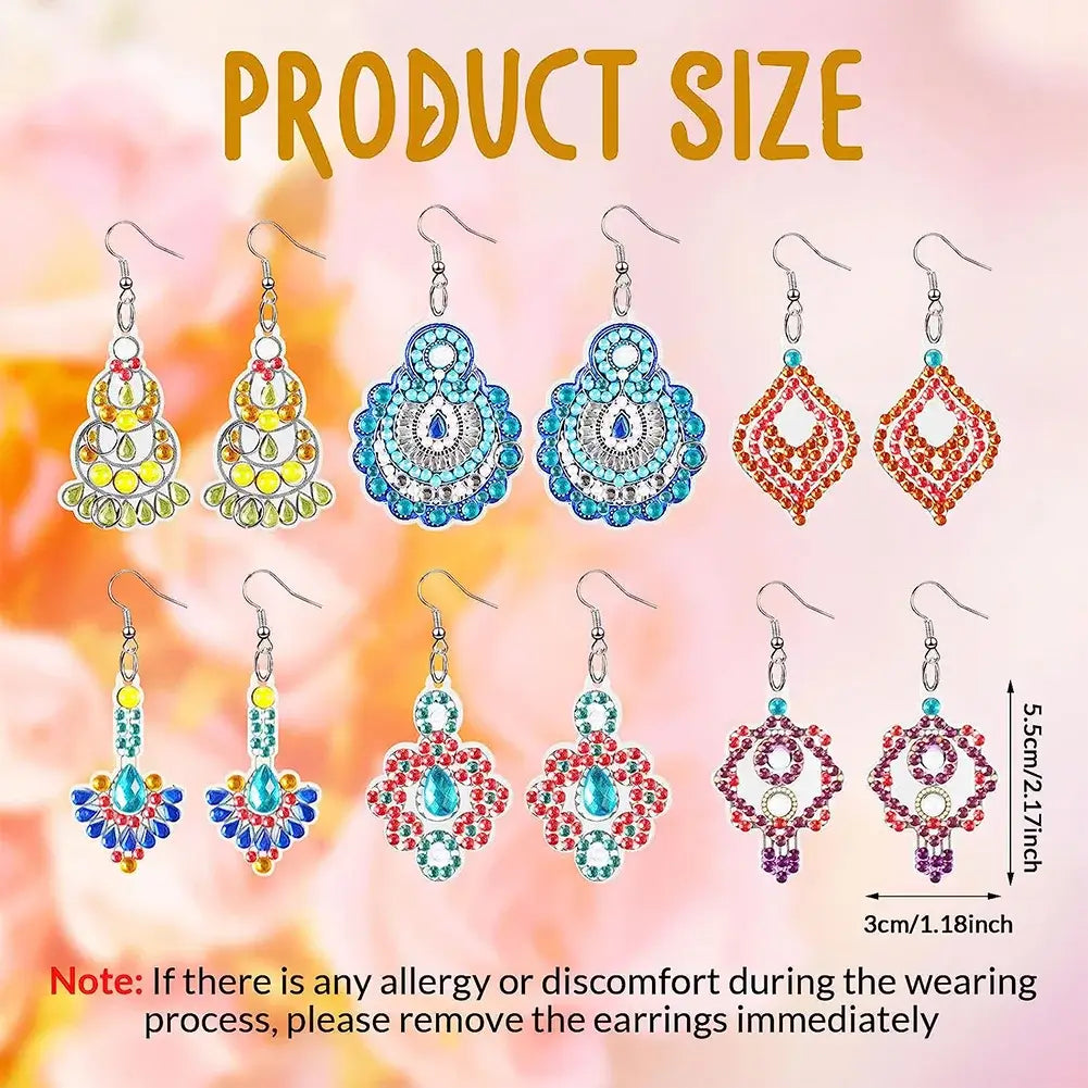classic style diamond painting earing size