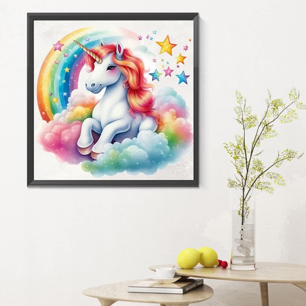 Rainbow Cloud Unicorn Diamond Painting