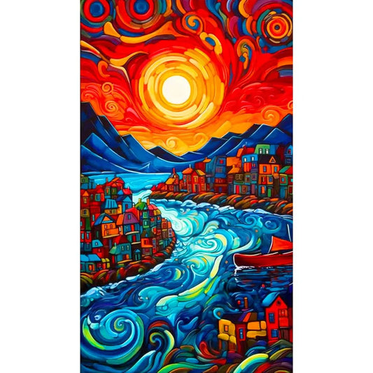 Colorful Diamond Painting - Full Round / Square - River (40*70cm)
